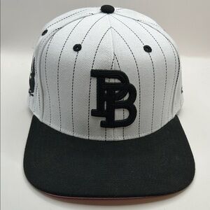 Playboy SnapBack baseball cap.  Pinstripes